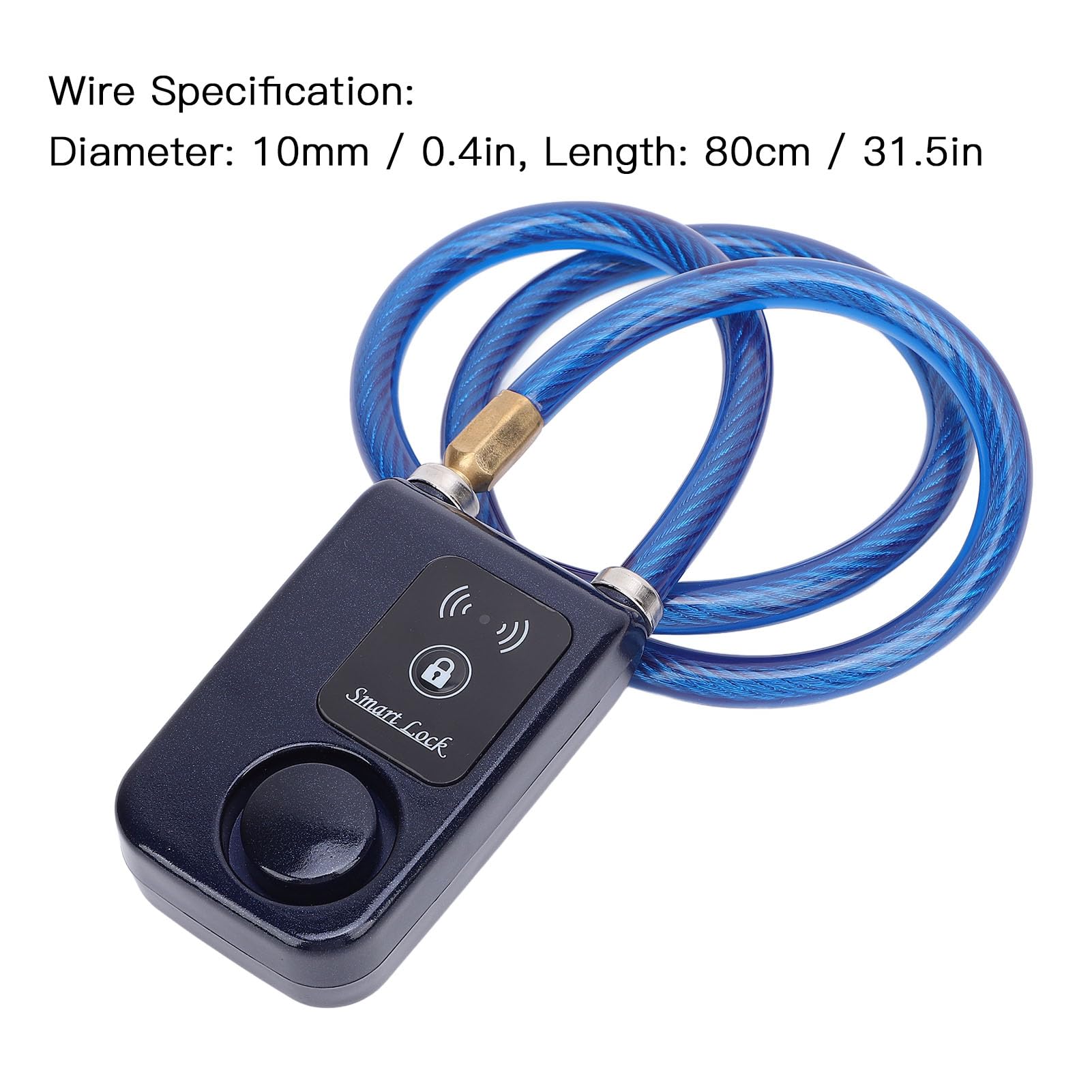 Allarme Blocco Bici Bluetooth, Allarme di Sicurezza Antifurto per Bici, Moto, Bicicletta, Controllo APP, Resistente All'acqua IP44, Allarme Blocco di Sicurezza con Password (BLUE)