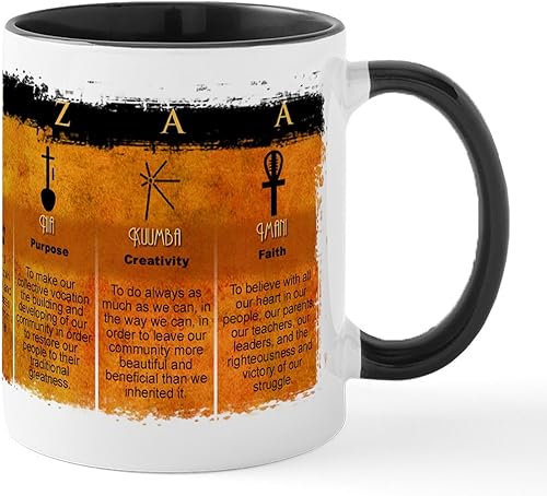 CafePress Kwanzaa Principles - Taza de café de cerámica, taza de té, 11 onzas