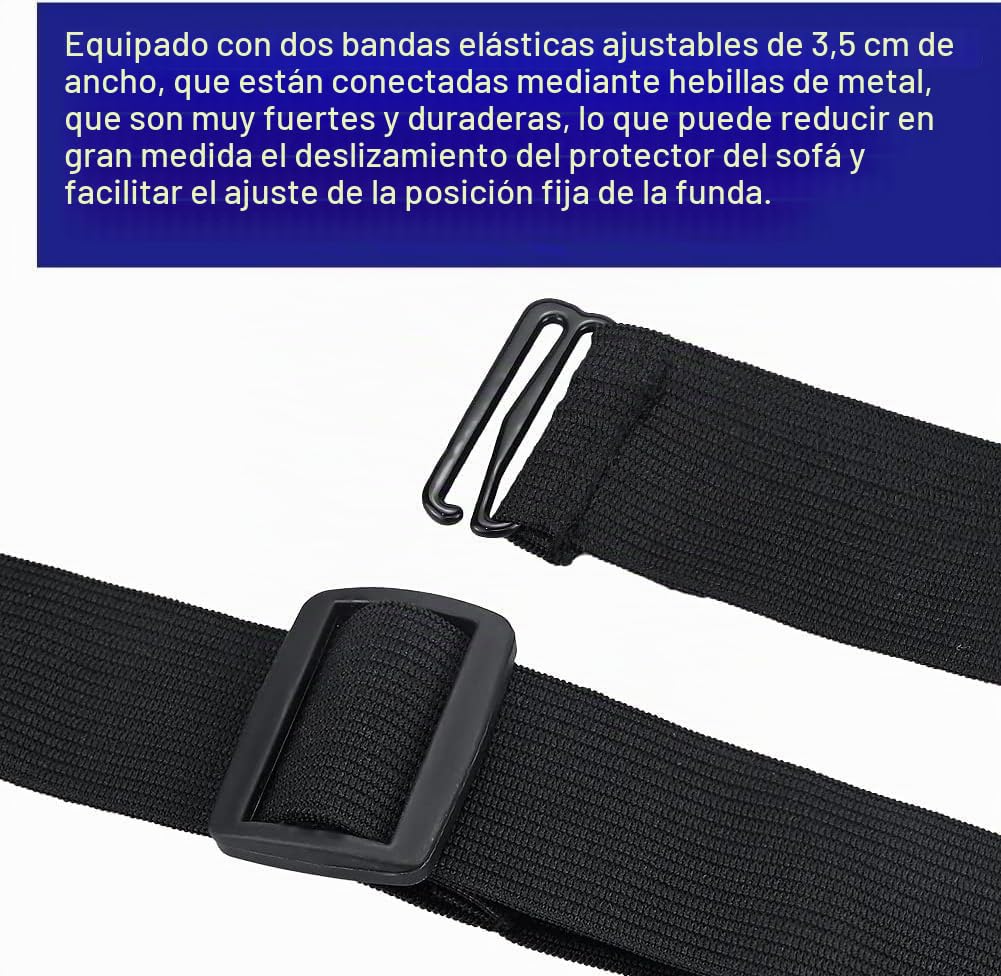 Fundas para sofás y sillones - Protector de sofá reclinable, protector de muebles de 2 plazas, fundas para sillones reclinables, funda de sofá súper suave, fundas para sillones reclinables con correas