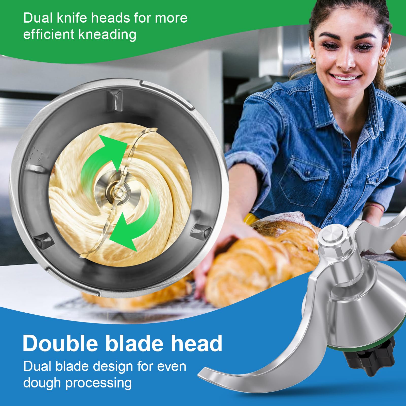 Teigmesser Für Thermomix TM6 TM5 - Edelstahl Ersatzmesser Für Perfekte Teigergebnisse