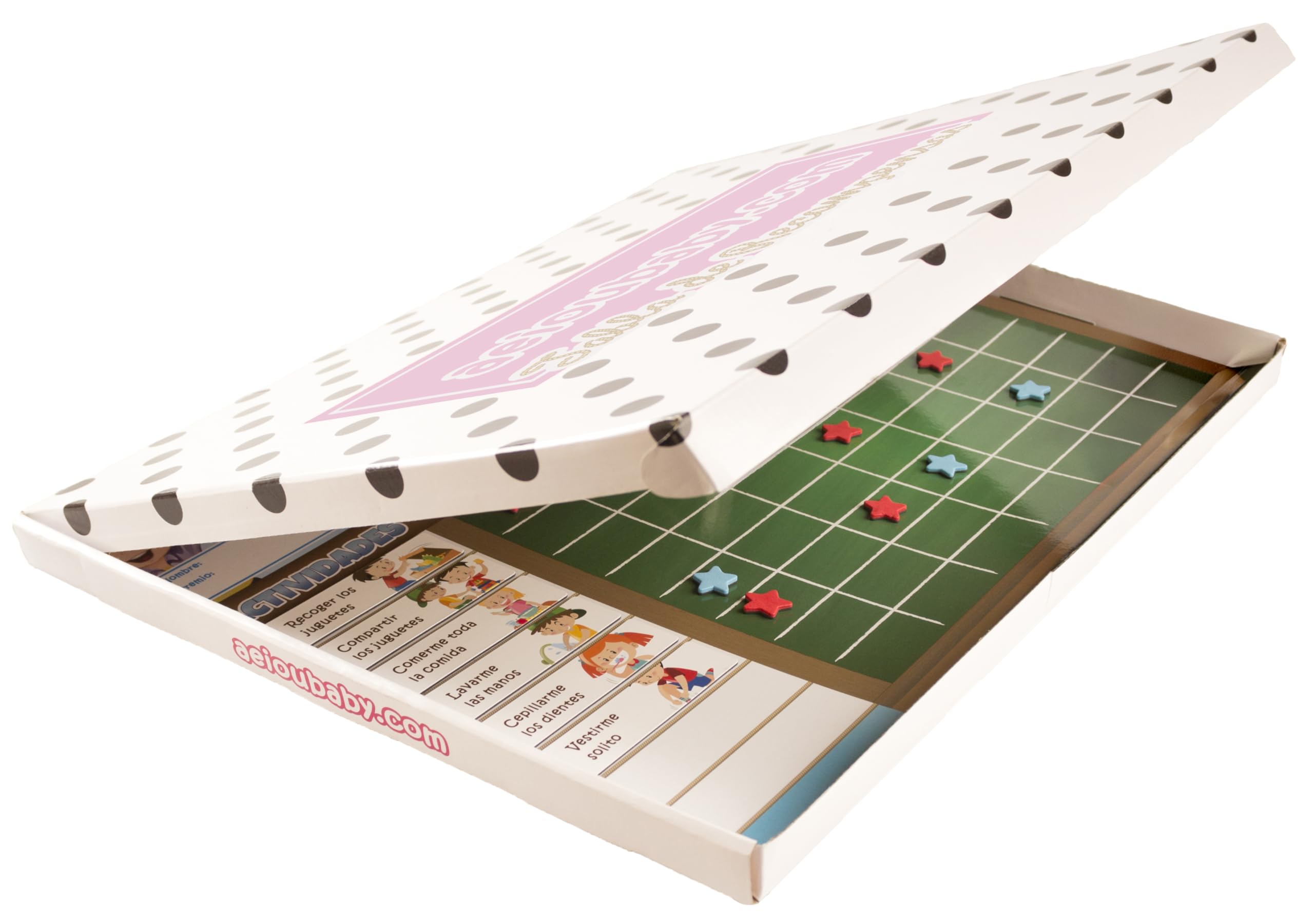 TABLEAU DES RESPONSABILITÉS Magnetique Large | Tableu de Recompense pour Mur ou Réfrigérateur 43x32cm, 22 Activités, 2 Marqueurs, 1 Globe | Présentation Boîte Cadeau enfants, anniversaires (Français)