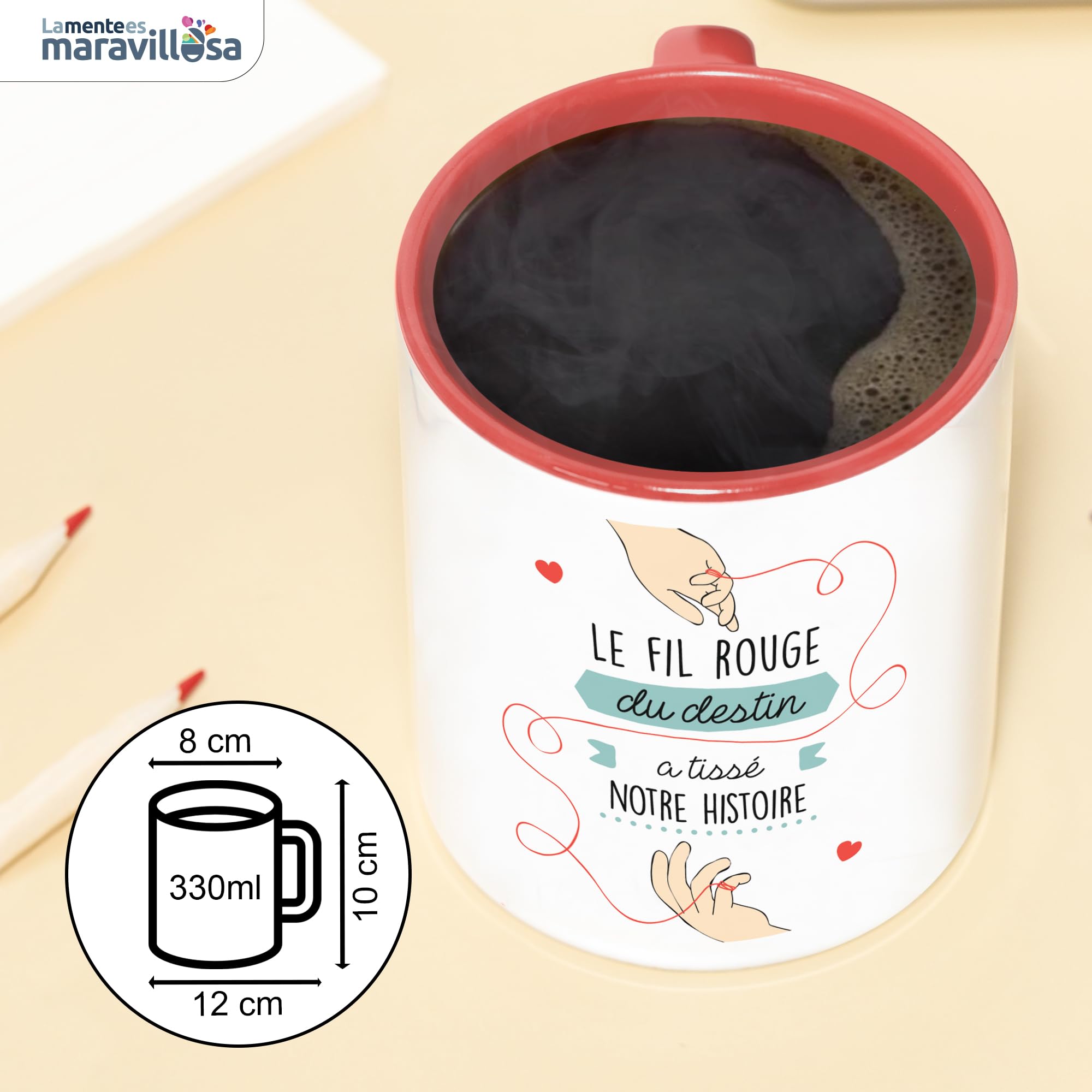 LA MENTE ES MARAVLLOSA - Tazza n Ceramca con Frase e Dsegno |Mamma