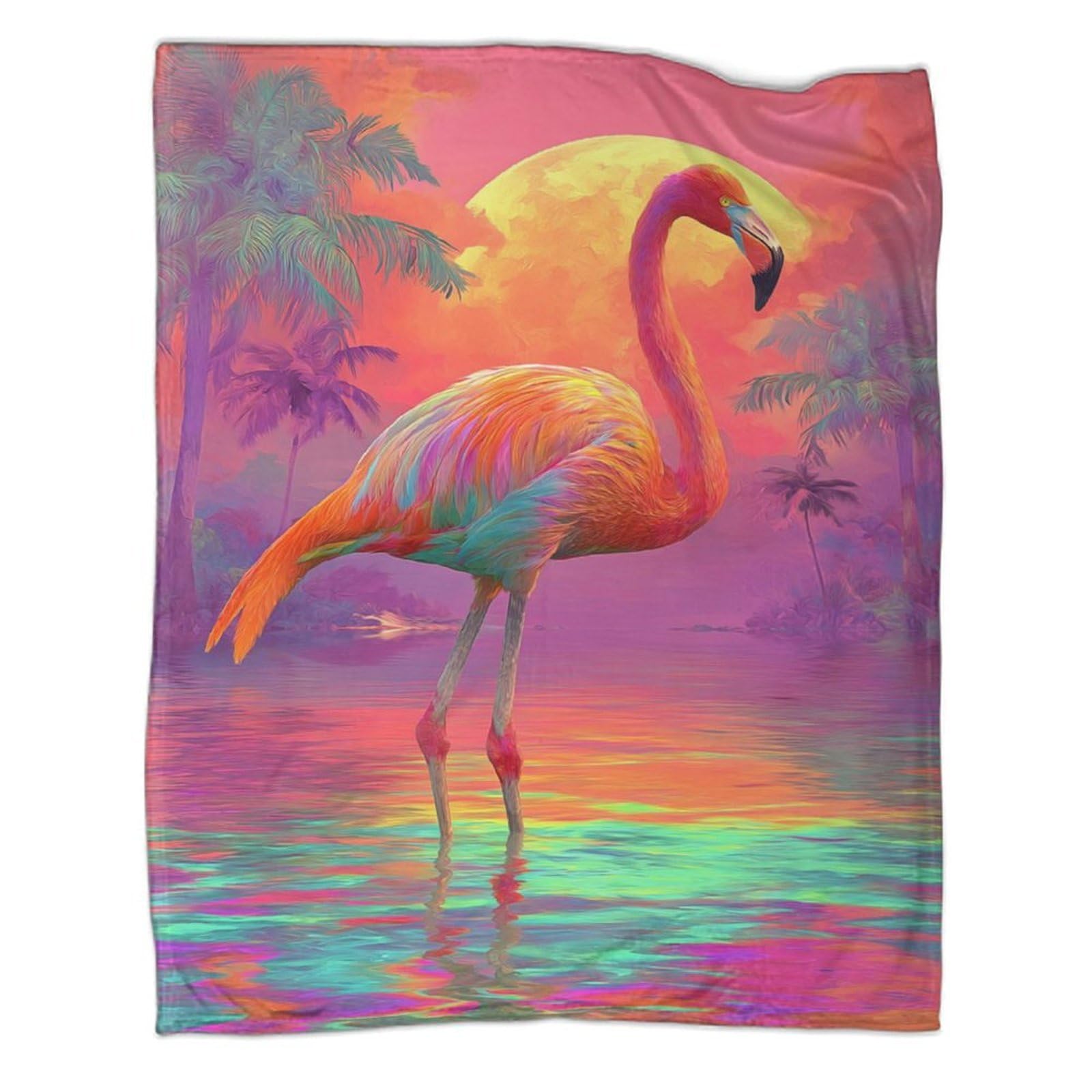kaiyun Flamingos Printed Blanket 3D Design Bedspread Soft Warm Microfiber Throws And Patchwork Quilts 40x50inch(100x130cm)