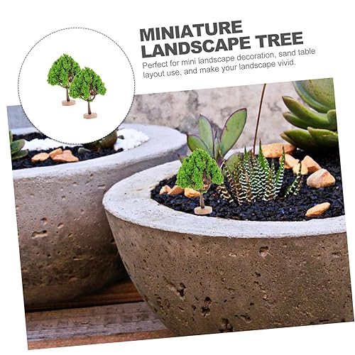 Miniatura 6 de Miniaturas 2pcs Simulación Paisaje Árbol Miniture Decoración Tren Decoración Árbol Juguete Árboles Mini Modelo Árboles Miniatura Paisaje Árboles