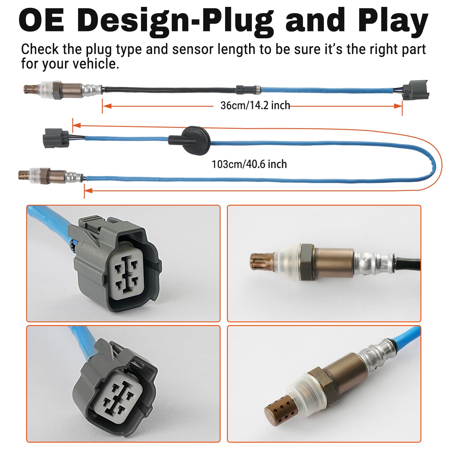 2 PCS Oxygen Sensor Upstream Downstream O2 Sensor Compatible with 2003-2007 Honda Accord EX LX, 2003-2005 Accord DX, 2007 Accord SE, 2006-2007 Accord VP 2.4L L4 Replace 234-4797 234-9040 13704 2344363