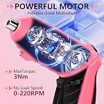 JENABOM 47 in 1 Electric Screwdriver Cordless Rechargeable Small Power Drill Set 3.6V Drill 3Nm Max Torque Electric Rotatable with LED Light Screwdriver, (Pink & Black)