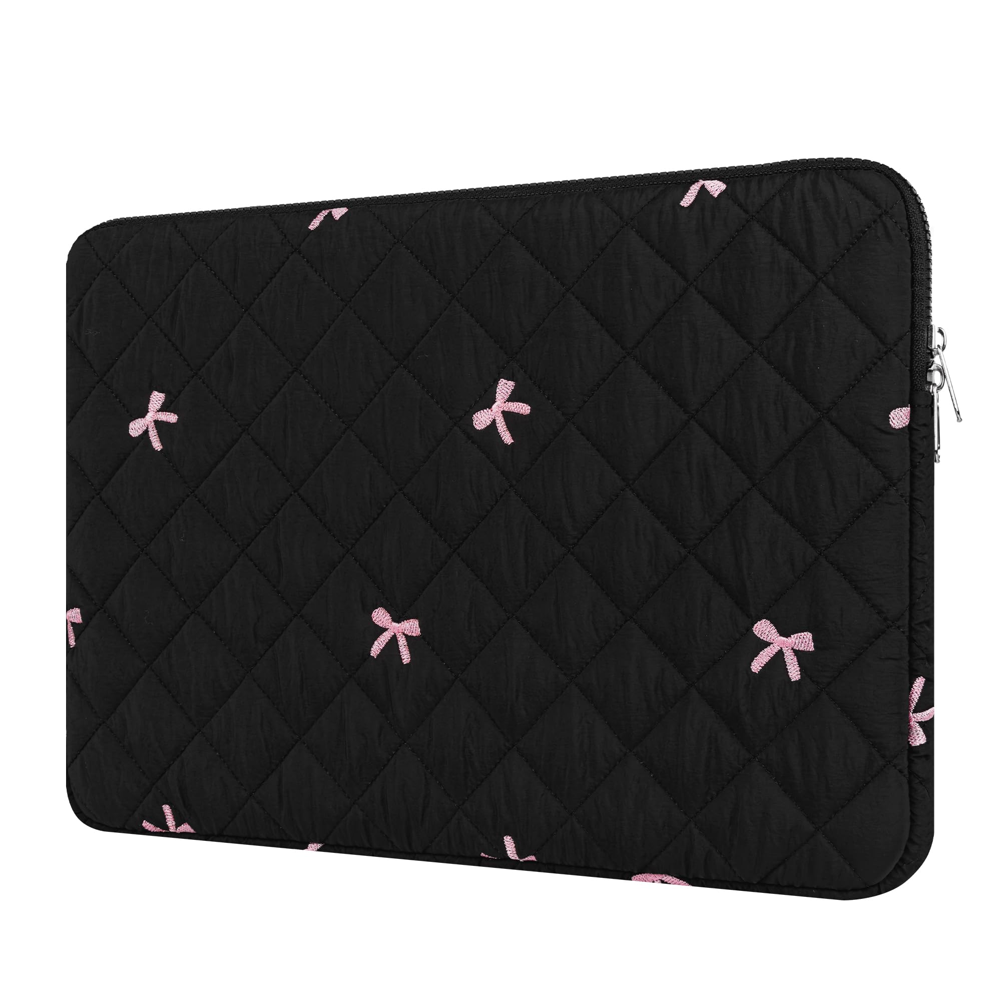 Custodia per Laptop 13-14 Pollici, Borsa Sleeve Protettiva con Fiocchi Ricamati, Compatibile con 13-14 MacBook/Chromebook/PC Notebook/Computer Portatile, Nero