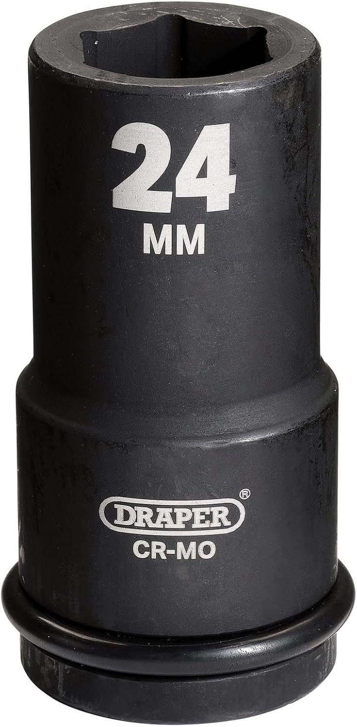 Draper 71883 3/4" Square Drive Hi-Torq 6 Point Deep Impact Socket, 24 mm Size