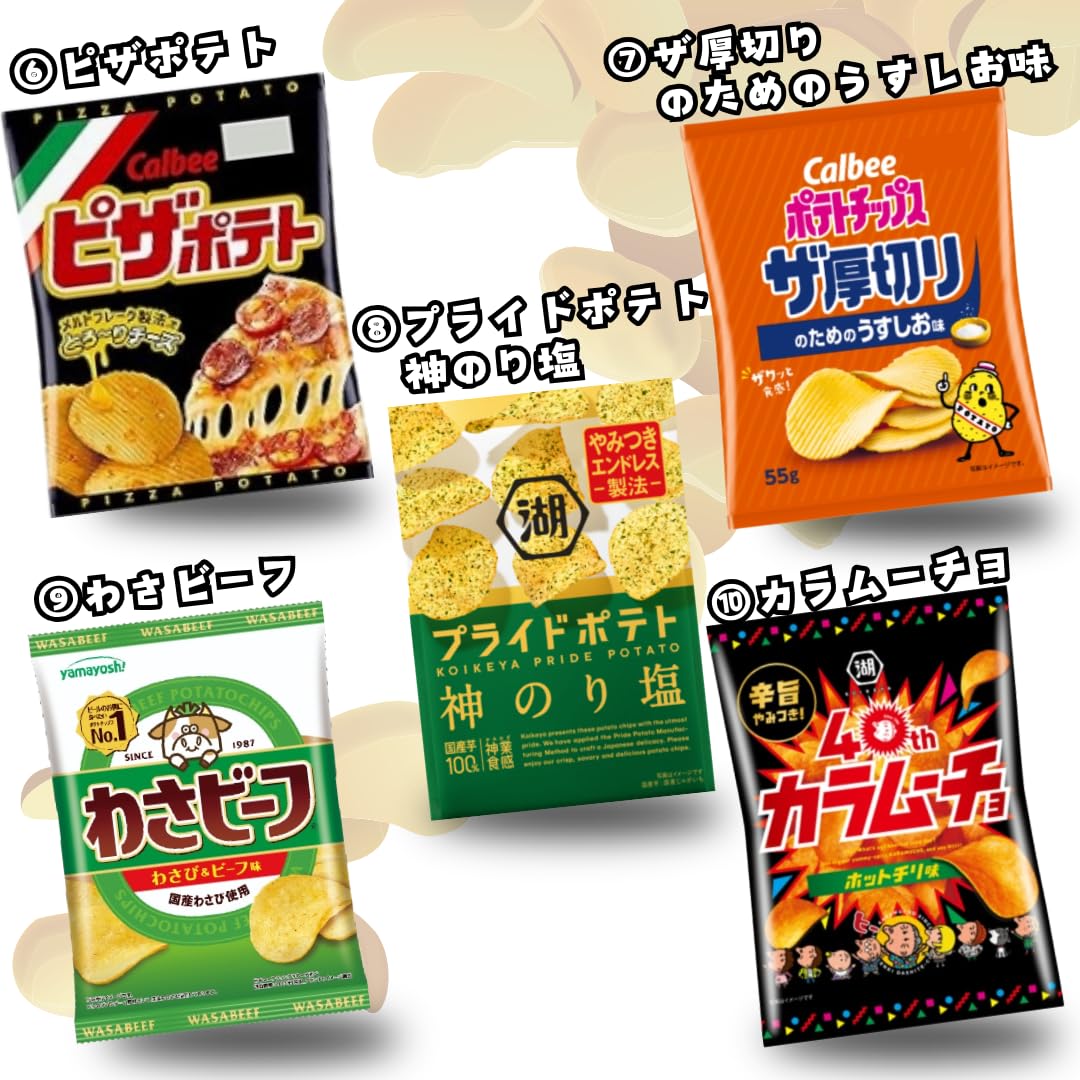 Amazon.co.jp: 【人気ポテトチップス】20種詰め合わせ ポテチつめ