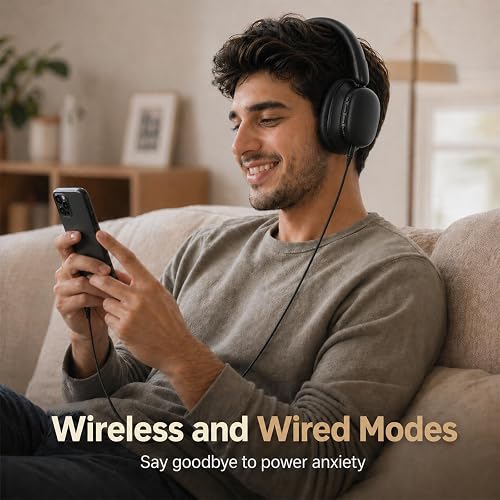 TIMU Casque Bluetooth Over Ear sans fil 5.4 avec 100 heures d'autonomie - 5
