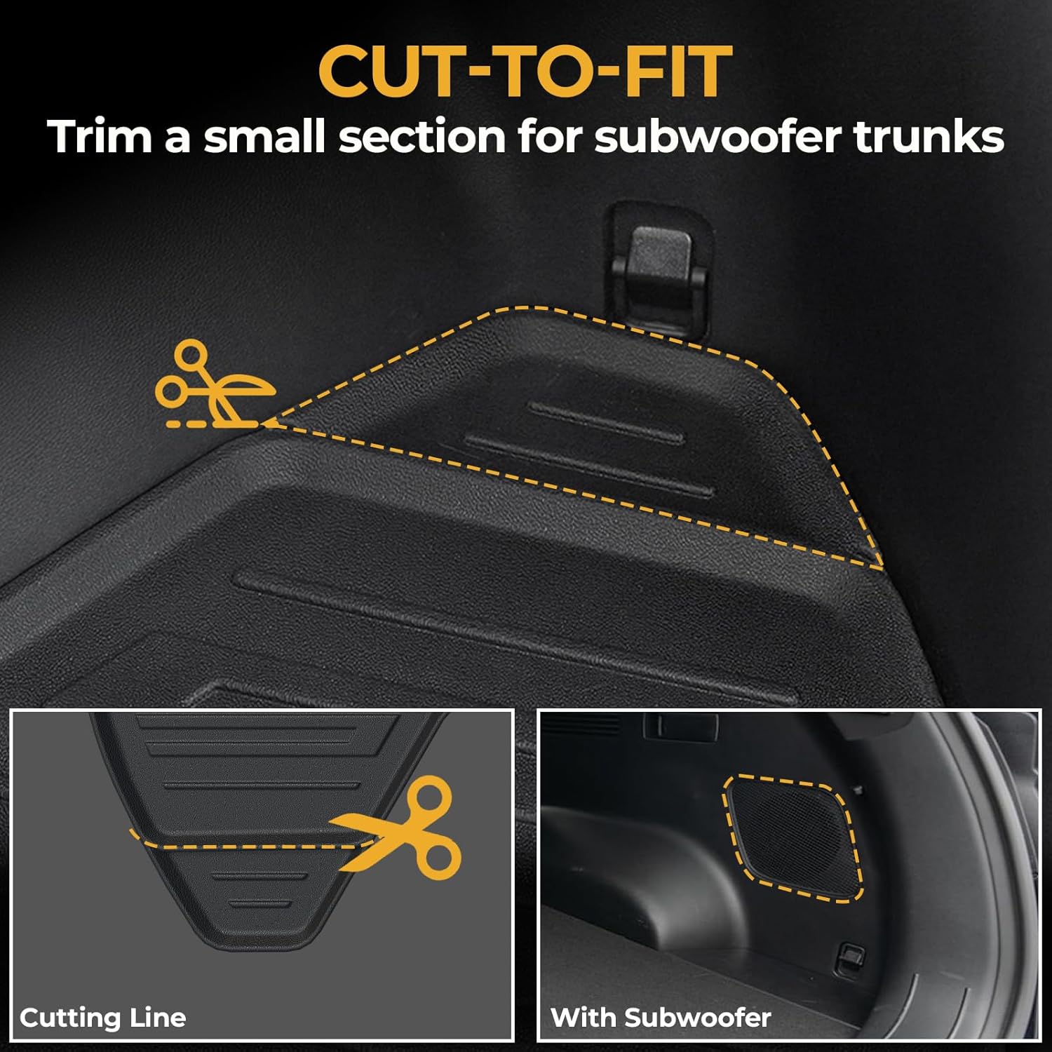 Cargo Mat for 2022-2026 Hyundai Tucson Hybrid, Full Coverage All Weather Trunk Cargo Liner with Backrest Protectors for Hyundai Tucson Accessories (Not fit PHEV)