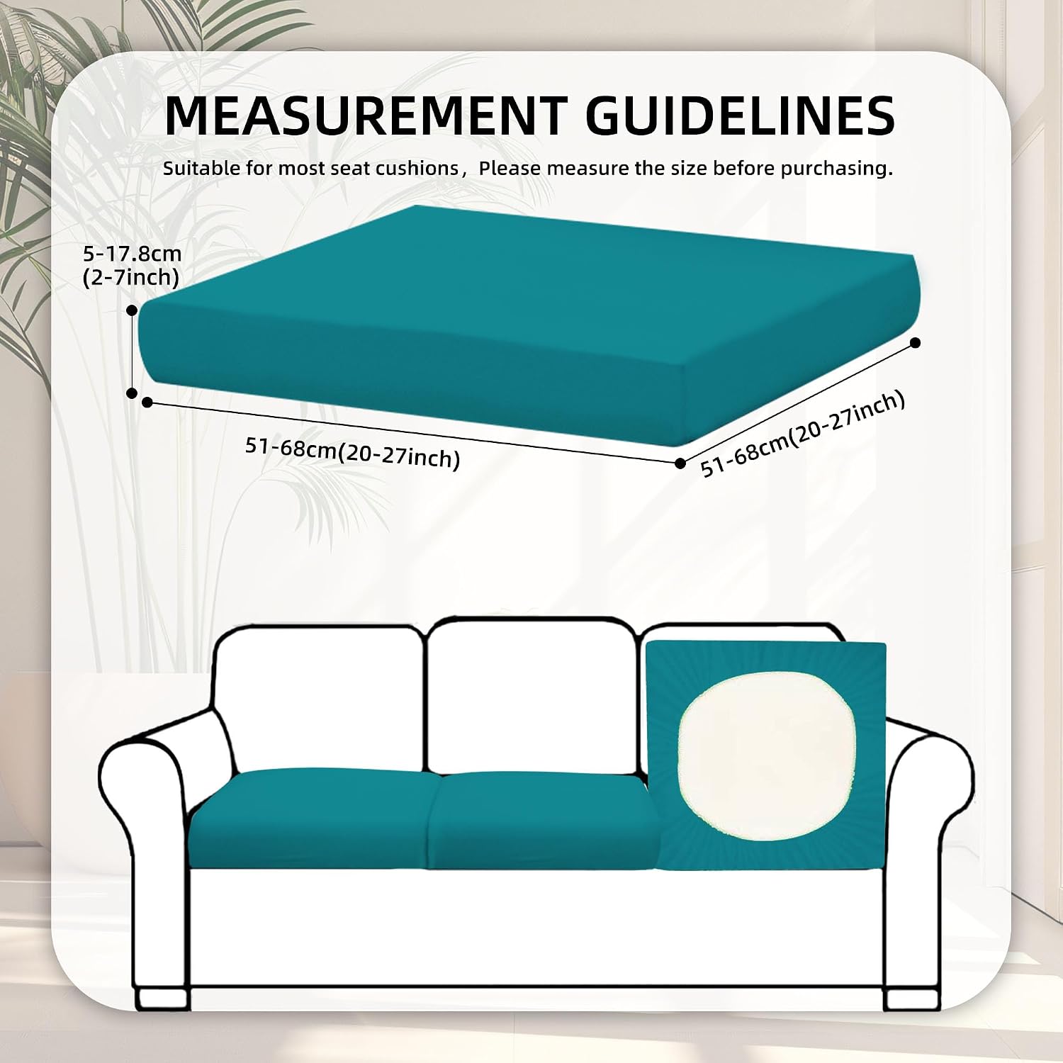 12pcs stretch patio cushion covers,outdoor couch covers replacement,outdoor couch & sofa slipcovers,for patio furniture cushion covers,washable reusable furniture protector (peacock blue,cover only) 8pcs .peacock blue