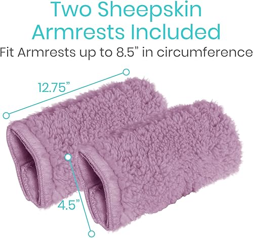 Vista 33 de Vive Fundas para reposabrazos de silla de ruedas (par) – Accesorios de piel de oveja de espuma viscoelástica para transporte eléctrico para sillas