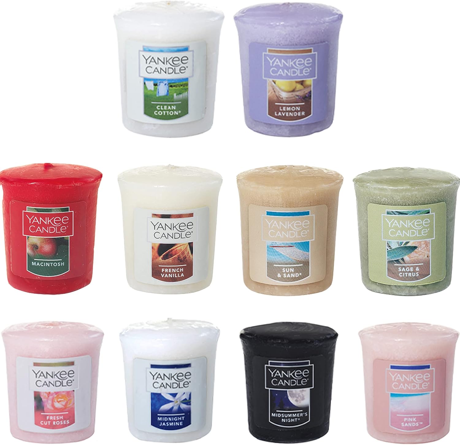 Amazon.co.jp ヤンキーキャンドル サンプラー お試しサイズ 全10種〈 セット2 〉 香り ( レモンラベンダー クリーン
