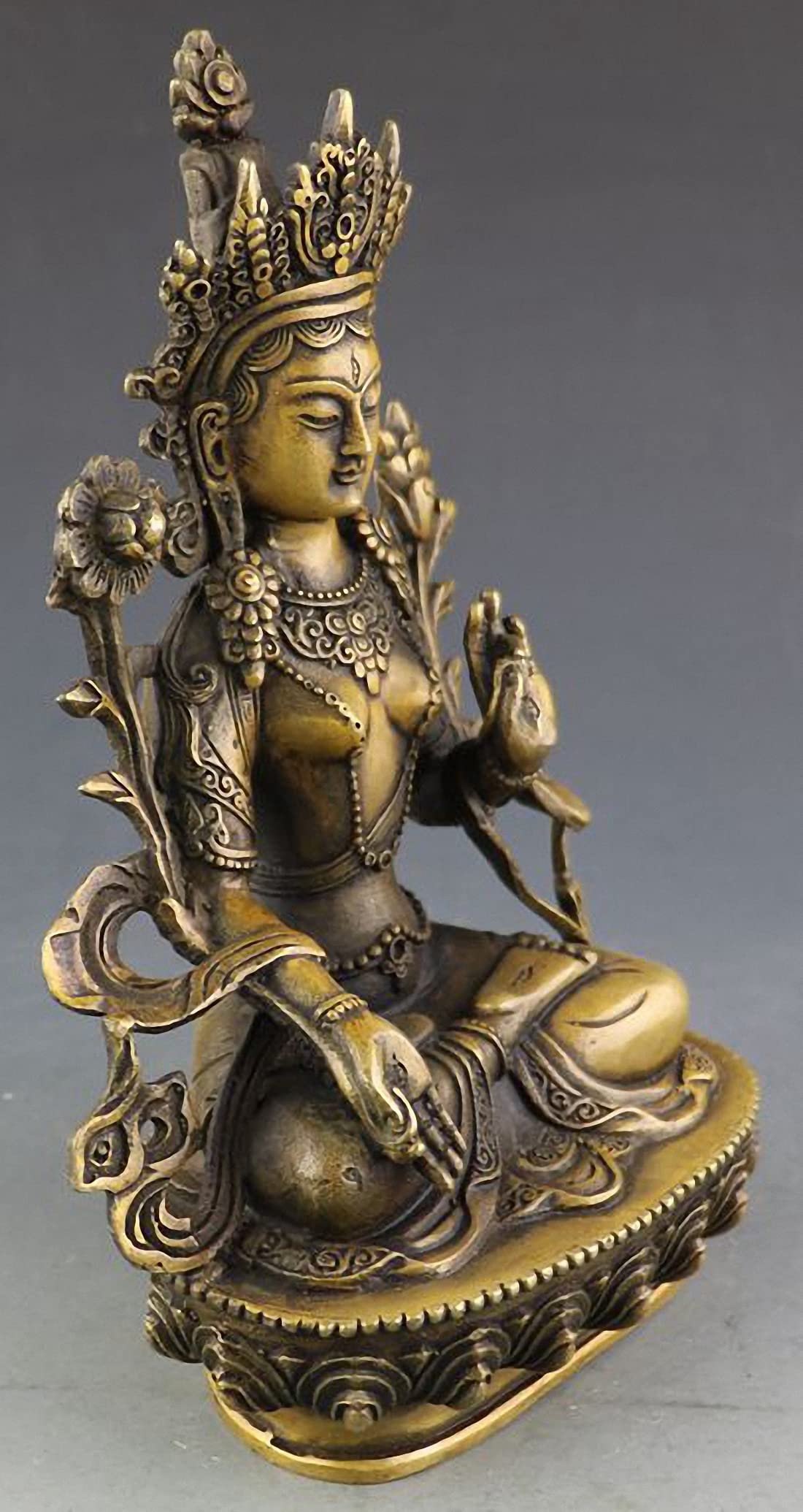 Amazon.co.jp: 8.4インチ チベット仏教 ホワイトターラ女神 ドルマ菩薩