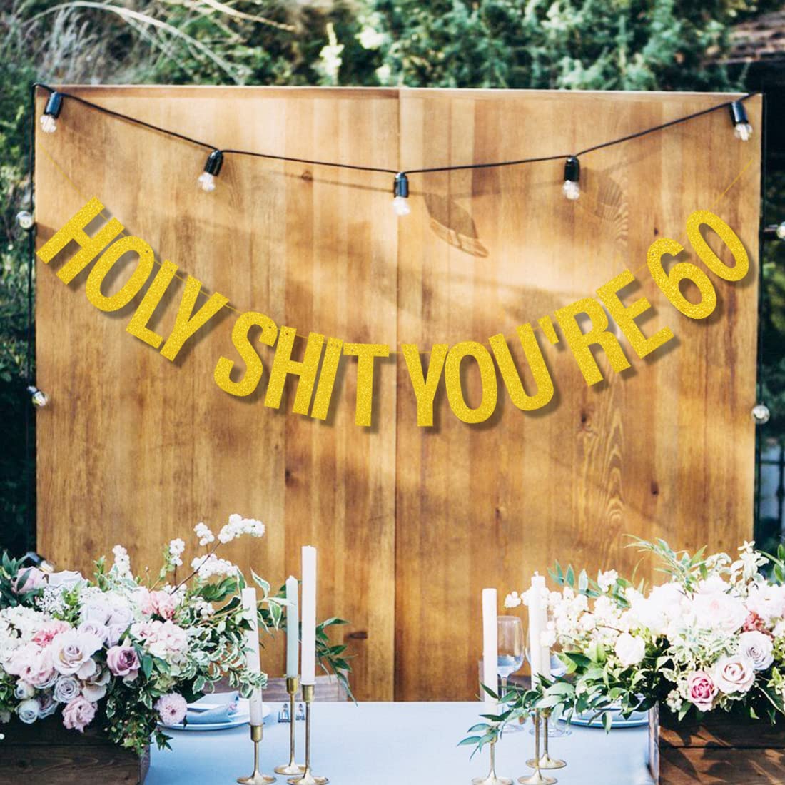 Shit Decarations Snapklik.com : 60th Birthday Decorations Women Men Gold Glitter ...