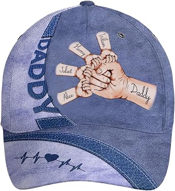 Custom Dad Hats for Fathers Day, Personalized Mens Baseball Cap for Daddy Papa, Snapback Trucker Hat Father Gifts for Dad Men