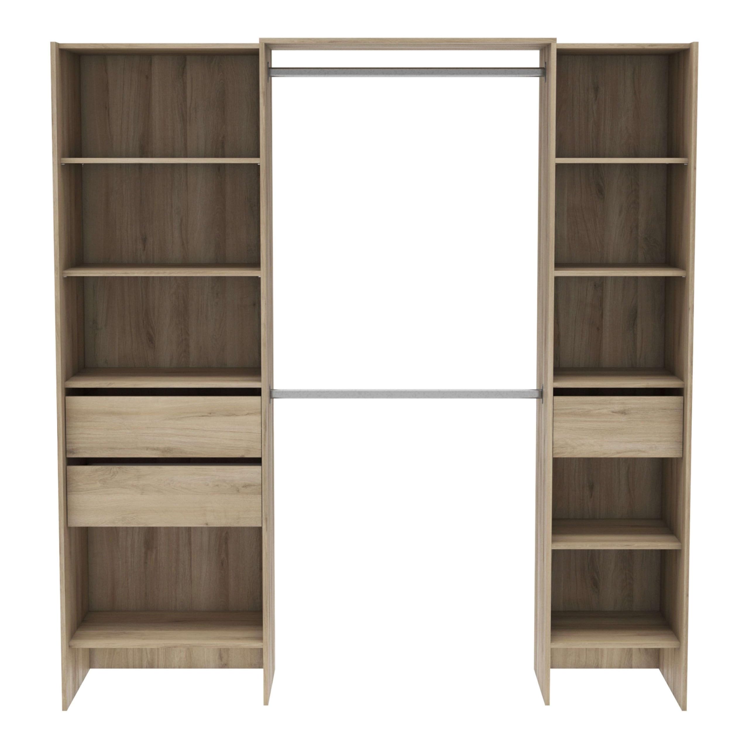 demeyere Miami Armoire en Bois et chêne Brut 191,8 x 204,5 x 50 cm