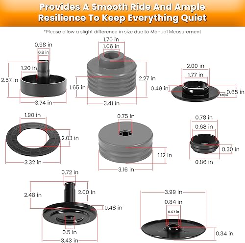 Miniatura 7 de Kit de montaje de cuerpo de silicona para Ford F-250 F-350 Crew Cab 2008-2016 Crew Cab Bujes de montaje de cabina de silicona superior para mejorar