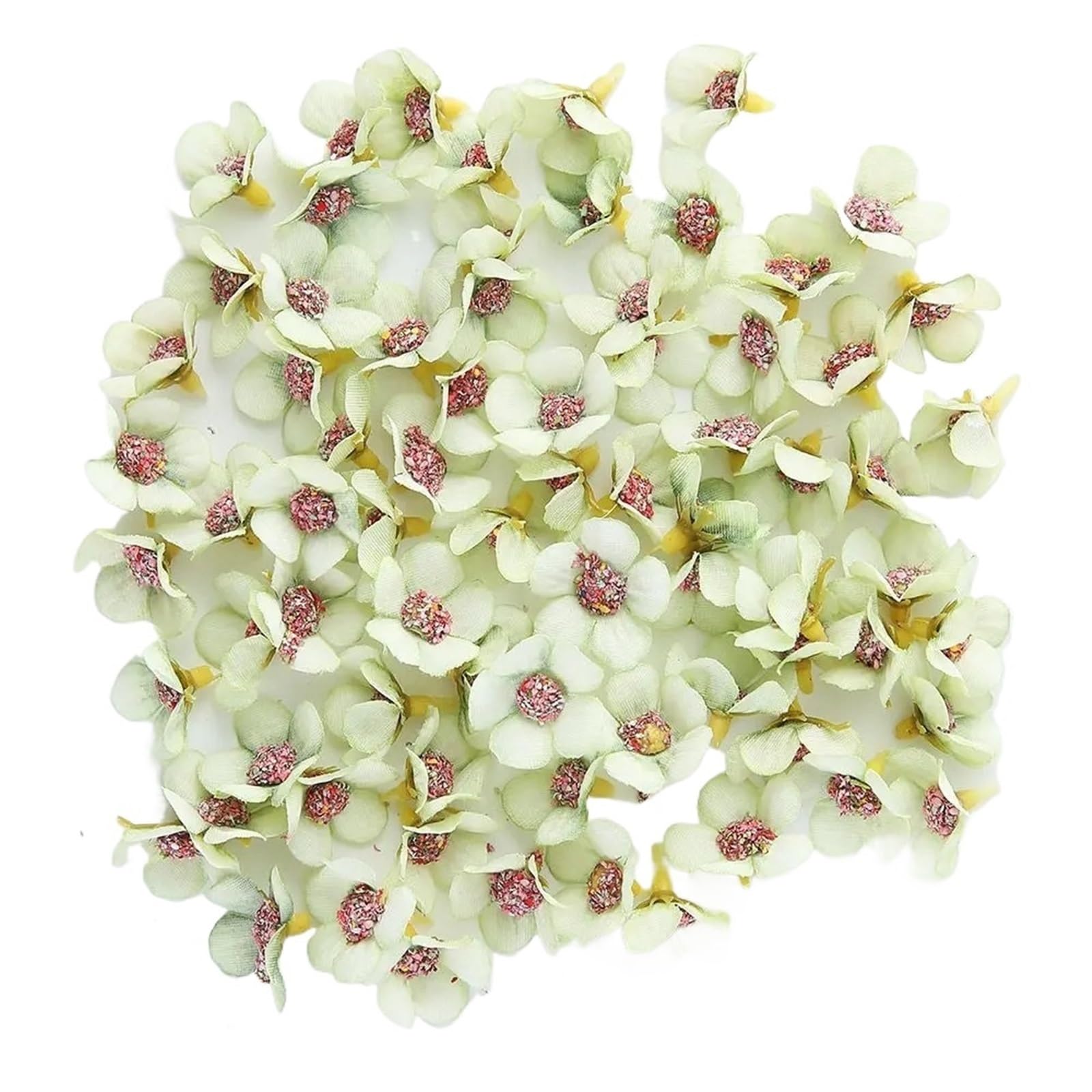 Himscev 50pcs Mini Daisy Artificial Flowers - Vibrant Decorations for Weddings, Parties, and Home Decor(Green)