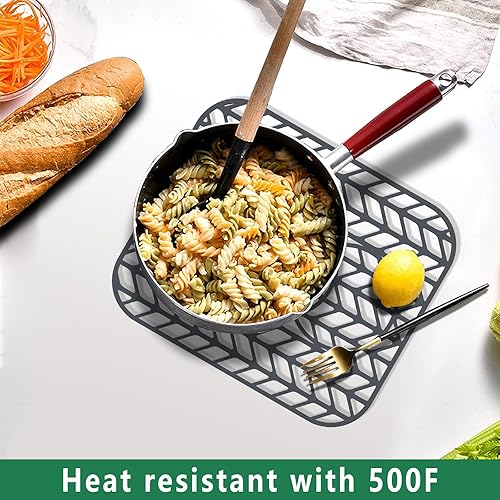 Vista 22 de GUUKIN Protectores de fregadero para fregadero de cocina, 26 x 14 pulgadas, rejilla de silicona para fregadero de cocina de granja, fregadero