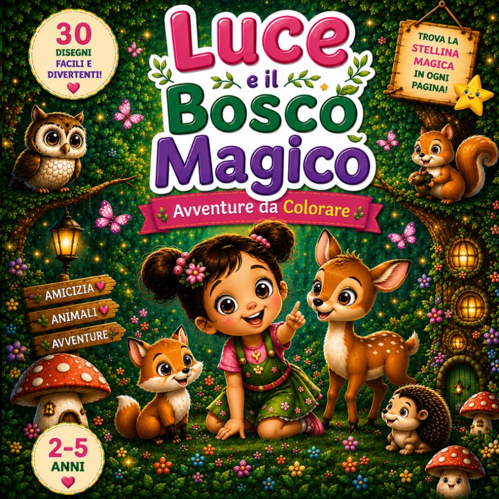 Luce e il Bosco Magico: libro da colorare per bambini (Luce - Libri da colorare)