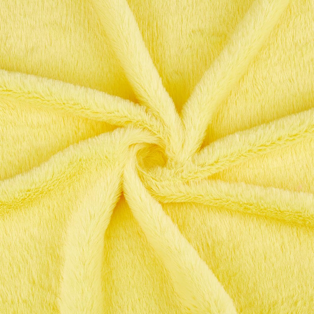 BENECREAT 160x50cm/63x20 Inch Short Hair Faux Fur Fabric, Yellow Pre-Cut Craft Fur Fabric Shaggy Patches for Costumes, Apparel, Rugs, Pillows, Decorations โ image 1