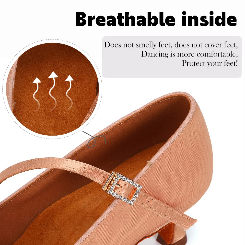 Donna Moderno Scarpe da Ballo Punta Chiusa per Danze Standard e Ballo Sociale con Sidecross