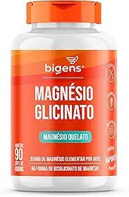 Magnésio Glicinato, Quelato, 350mg de magnésio elementar, 90 Cápsulas, Bigens (Unidade)