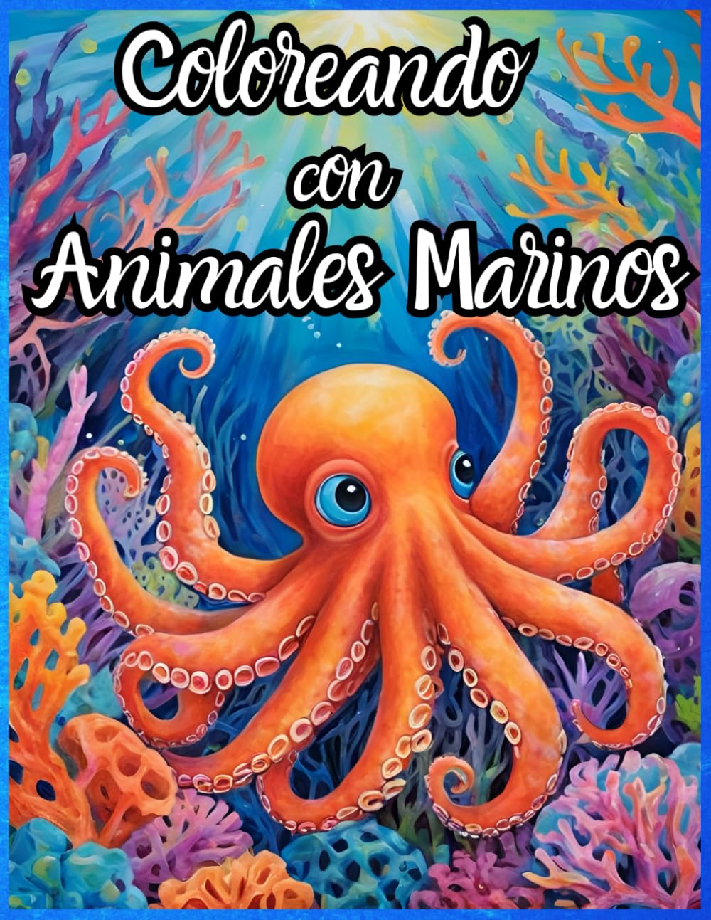 Cahier de coloriage animaux marins et ocean format broche pour detente et loisirs creatifs