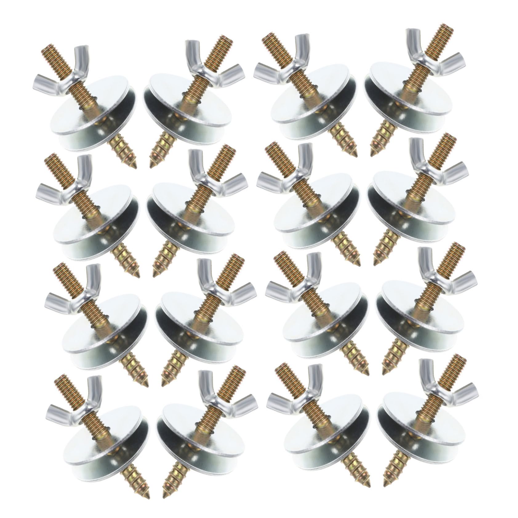 Kit de montage cage oiseaux en acier durable avec vis double filetage et rondelles