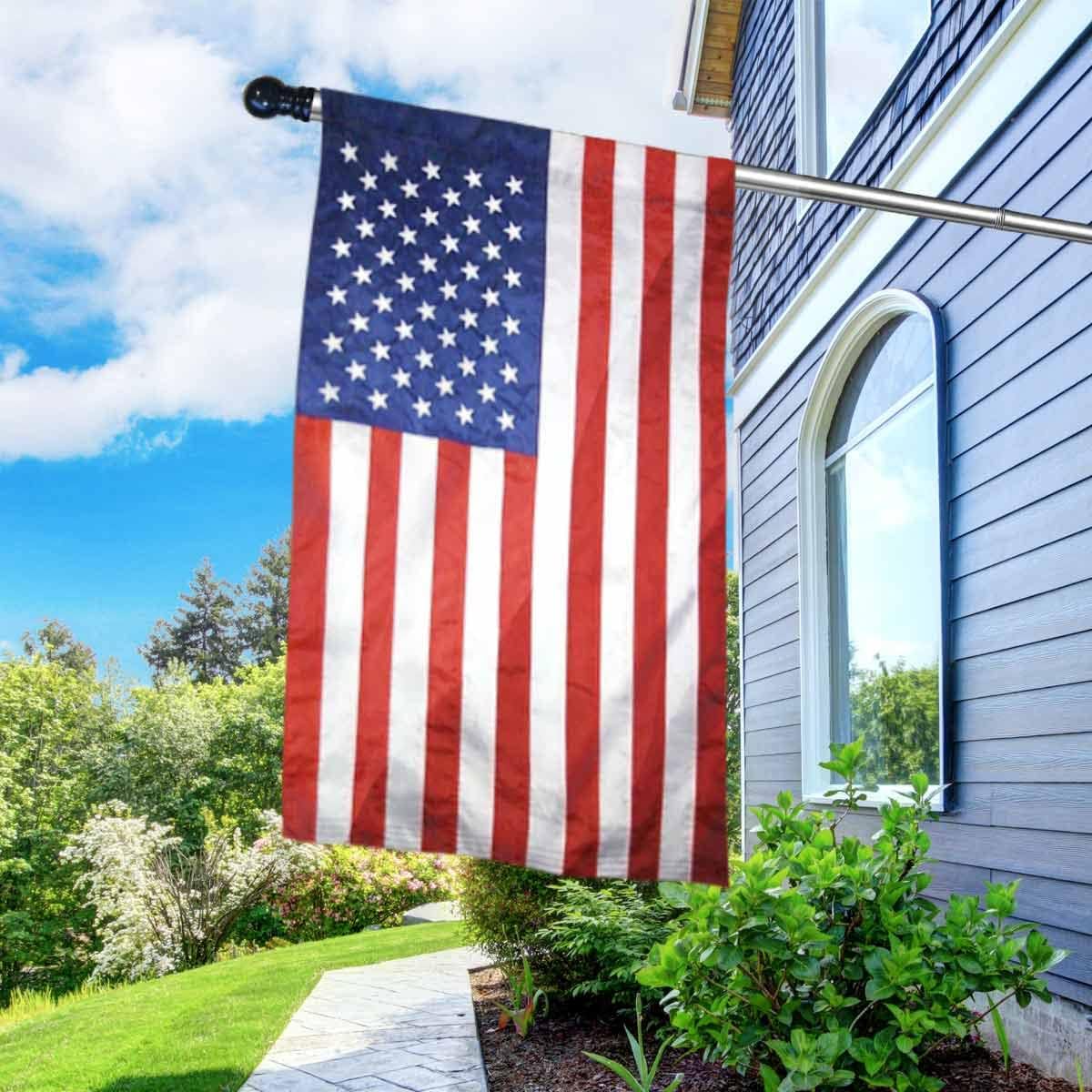 5 Foot Stainless Steel Chrome Flagpole for Grommet and Sleeved House Banner Flags
