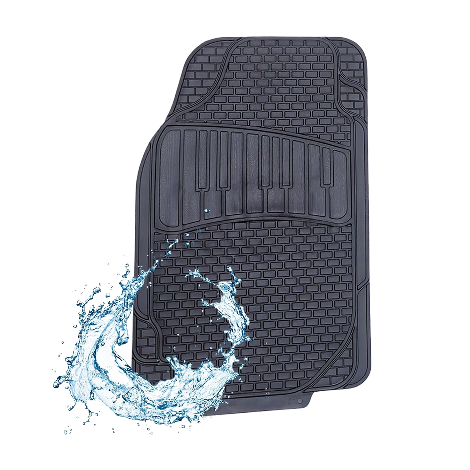 Tappetini Auto Universali 4 Pezzi Fantasia Nido D'ape – PVC Impermeabile, Antiscivolo, Ritagliabili