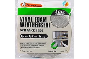 3/4" W x 3/16" T x 17' L Weather Seal Alien Tape...