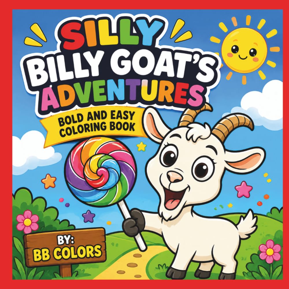 SILLY BILLY GOAT'S ADVENTURES: BOLD AND EASY COLORING BOOK