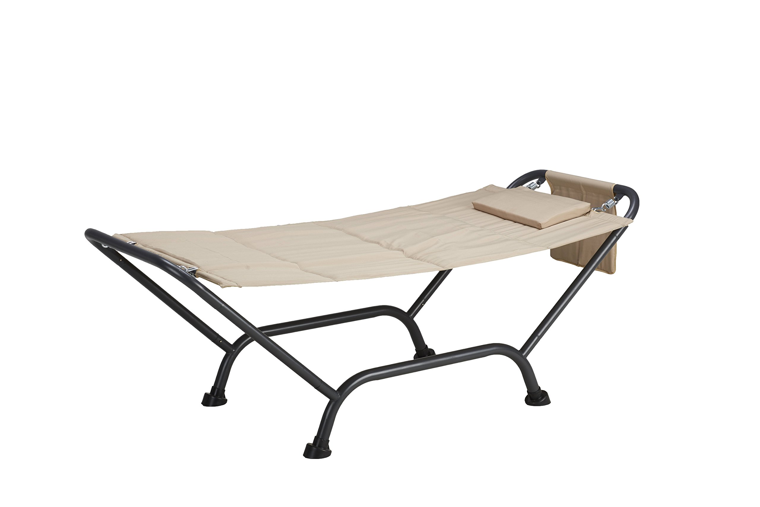 Linea Garden Friend Amaca con Supporto Maldive in Acciaio e PVC 600d Colore Beige