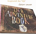 Adventure Livre Journal Photo Scrapbook,Livre d'écran avec couverture dure Film vers le haut Voyage Scrap Book pour anniversaire,Scrapbook ,Don pour couples anniversaire,Wedding,Voyage,Birthday,Noël (Retro Style)
