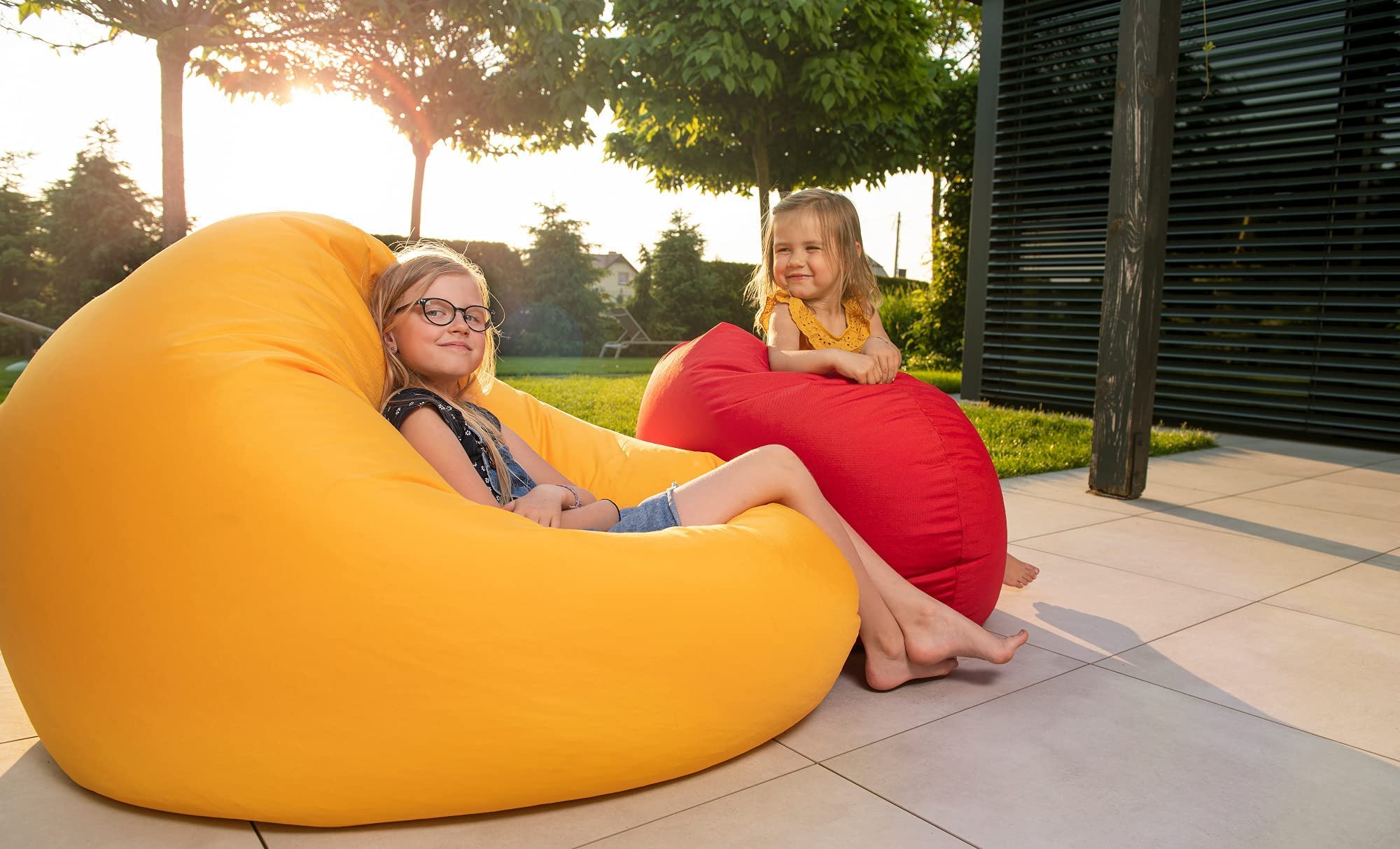 Haus & Garten Chilly pilley Pouf Coussin De Sol Impermeable Intérieur Extérieur pour Enfants Et Adultes Plusieurs Couleurs Et Tailles Au Choix (65x95, Noir)