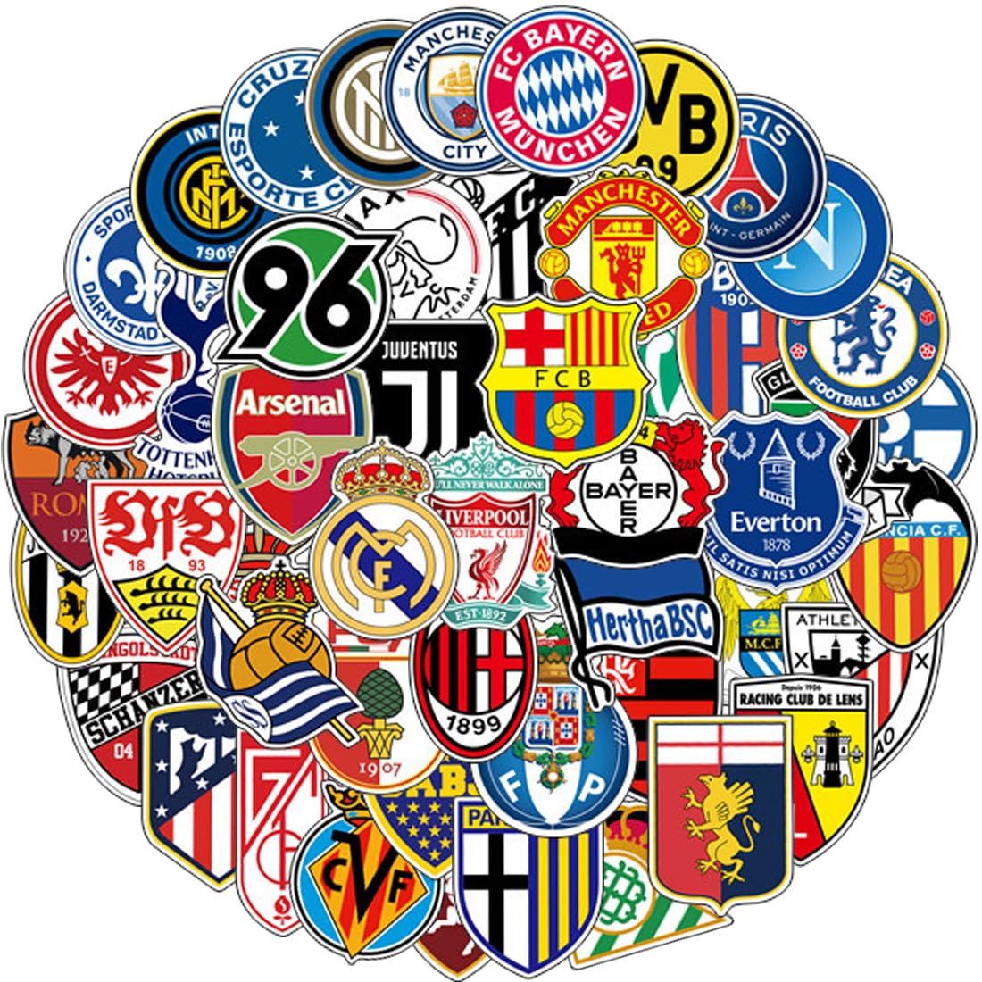50Pcs Cool Soccer Club Stickers, World Cup Football Match Stickers - Image 2