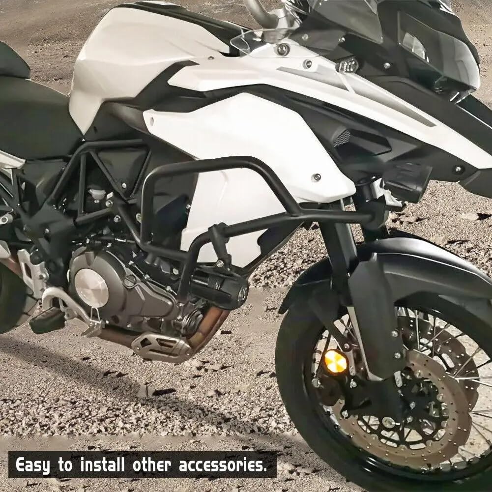 Paramotore Tubolare Adatto Per Benelli Per TRK502 Per TRK502X Highway Nero Barra Di Protezione Motore Protezione Paraurti Motorcycle motore Paraurti