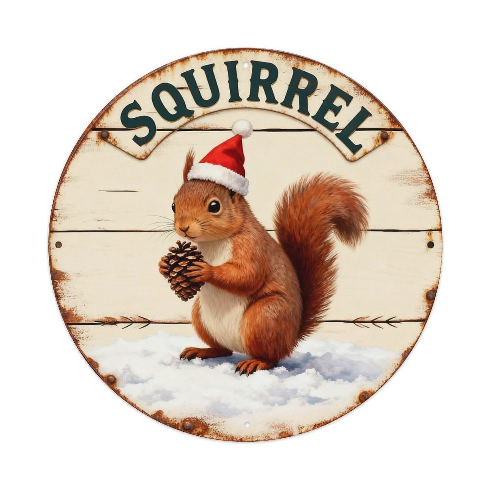 Squirrel Sign Metal Tin Sign Plaque