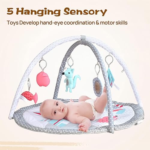 Miniatura 3 de Edredón reversible para actividades infantiles, gimnasio y tapete de juego para bebés y niños pequeños, centro de actividades de desarrollo y tapete