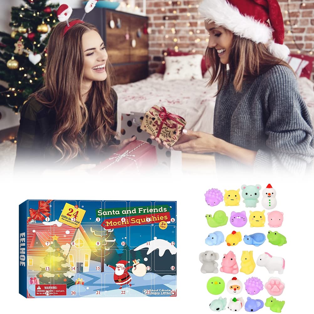 Jouet De L'Avent De Noël – Ensemble Surprise Interactif 24 Jours, Mini Figurines À Collectionner, Jeu De Compte À Rebours Des Fêtes | Activité Cadeau Amusante En Pour, Adolescents Et A