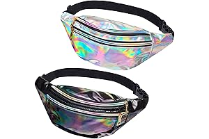 Holographic Fanny Pack 2-Pack: Electrify Your Style with Iridescent Vibes