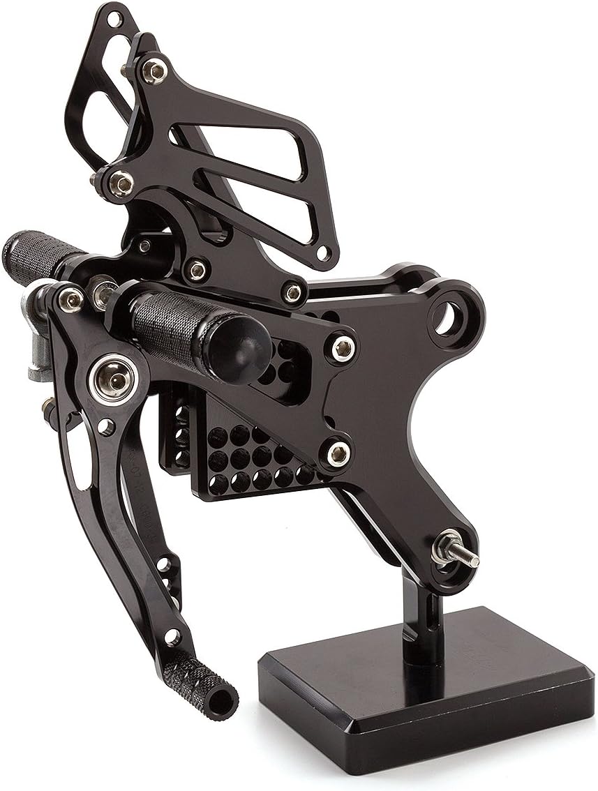 FXCNC CNC Billet Motorcycle Adjustable Rearsets Foot Pegs Rear Set Compatible with CBF150 CB190R CBR190, LIFAN KP MINI 150cc LF150-5U KPR150