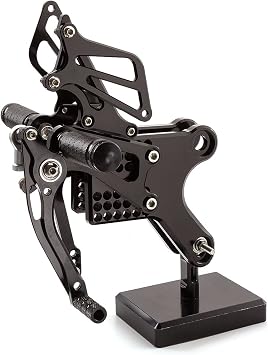 Krace Motorcycle Rearsets Footpeg Foot Pegs Footrest Brake Shift Pedals Foot Boards Adjustable Fit For Honda CBF150 CBF 150 Black
