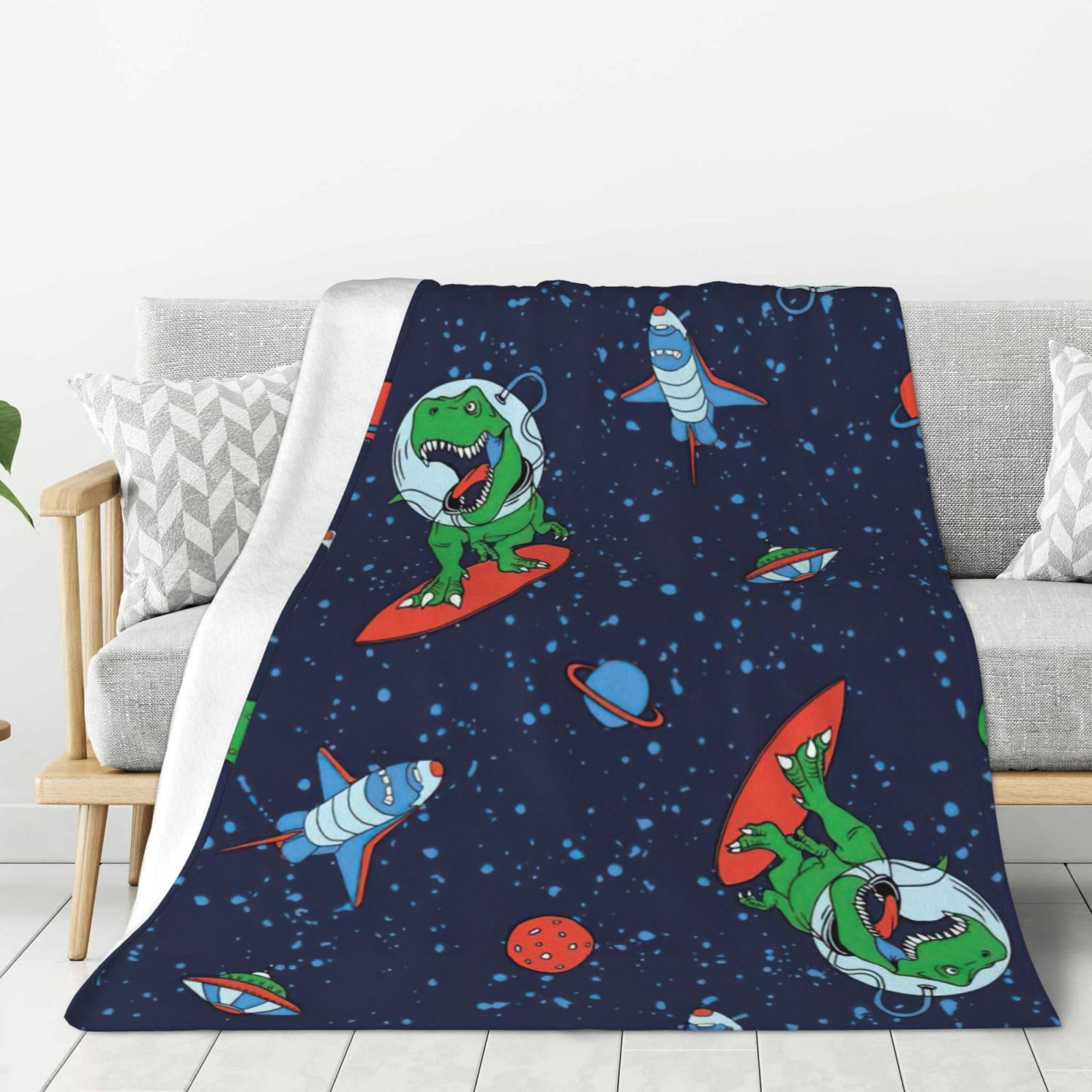 Couverture dinosaure contre le froid grand plaid doux lit et canapé