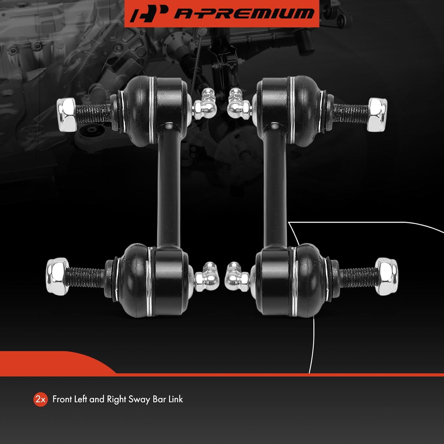 A-Premium 2 x Front Sway Bar Links Stabilizer Bar Links, Compatible with Chevrolet Colorado 2004-2012 & GMC Canyon 2004-2012 & Isuzu i-280 2006, i-290 2007-2008, i-370 2007-2008