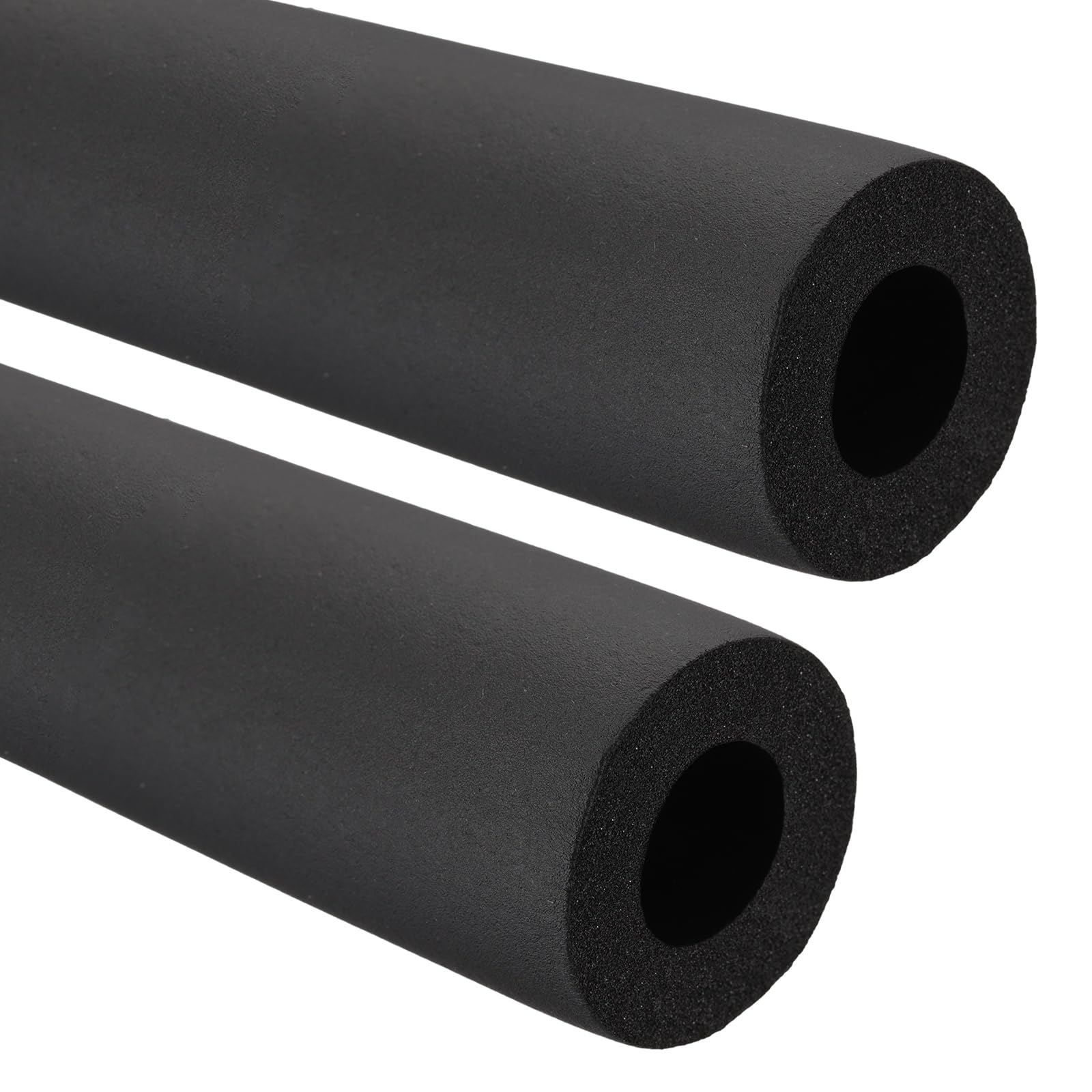 PATIKIL 1-11/16"(43mm) ID x 6.6Ft Pipe Insulation Foam Tube, 2Pcs Pipe Cover Wrap Roll Bar Padding Tubing for Handle Grip HVAC Outdoor Air Conditioner Units, Black