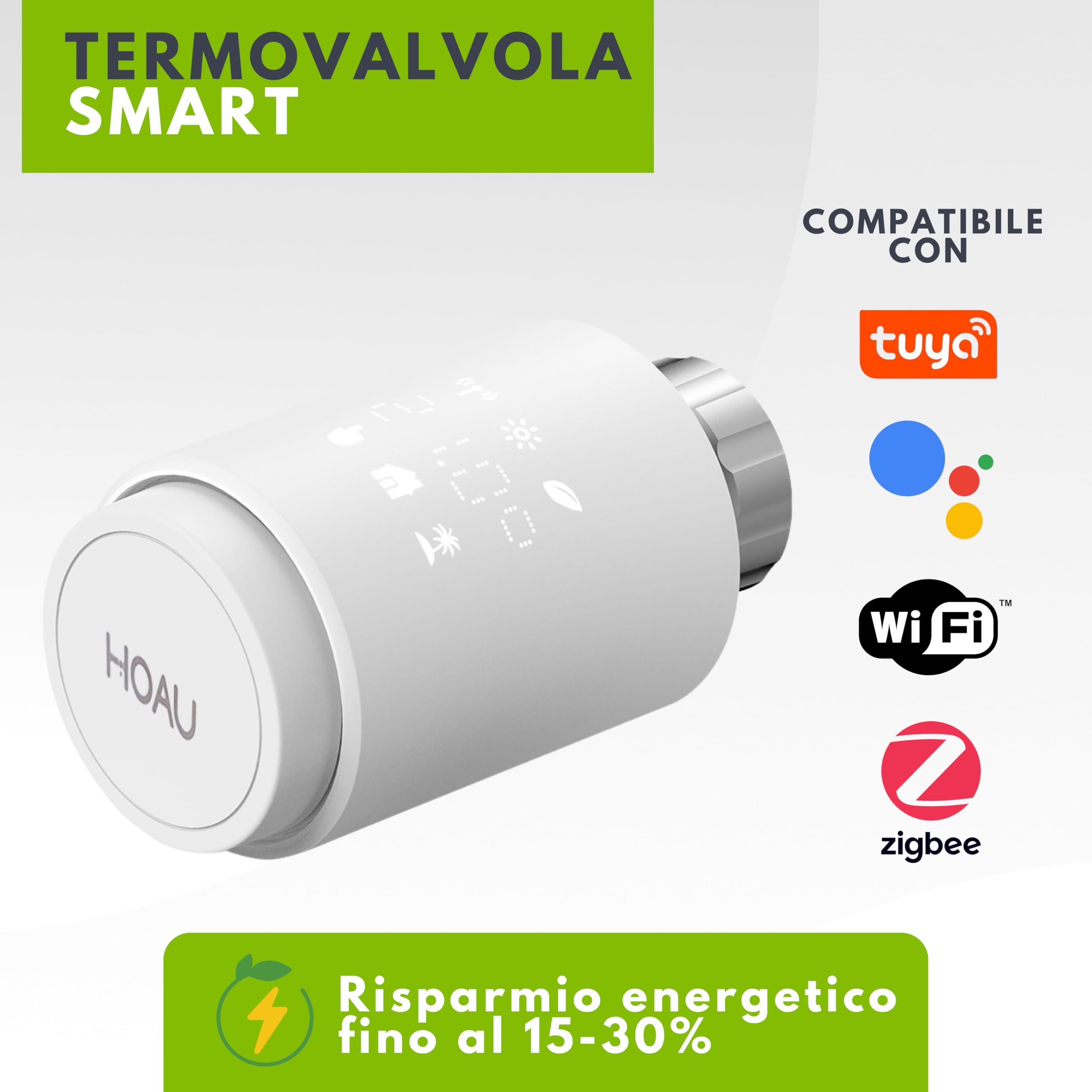Necessario HUB GATEWAY Valvole Termostatiche Per Termosifoni, Valvola ZigBee 3.0 Termostato Controllo Remoto Wifi, Termostato Smart - App Sensore Tuya Smart Life